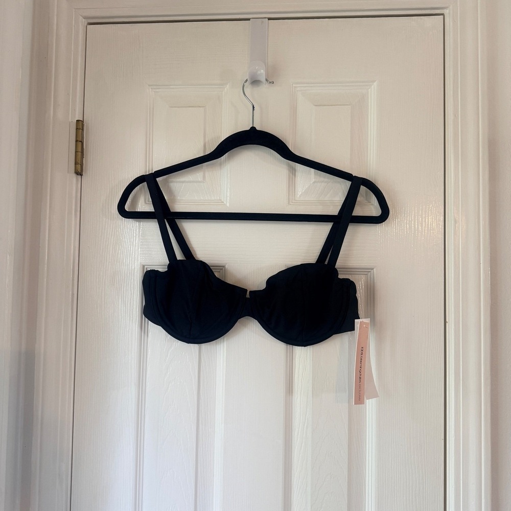 Aqua Swim Black Underwire Bikini Top SMALL